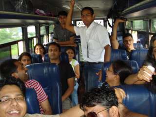 Singing in bus